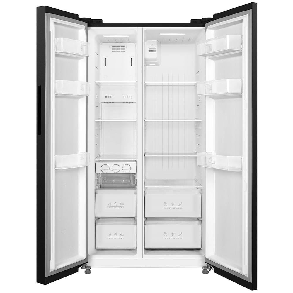 Geladeira Side by Side 511L Inverter Preta Conectada Midea - 6