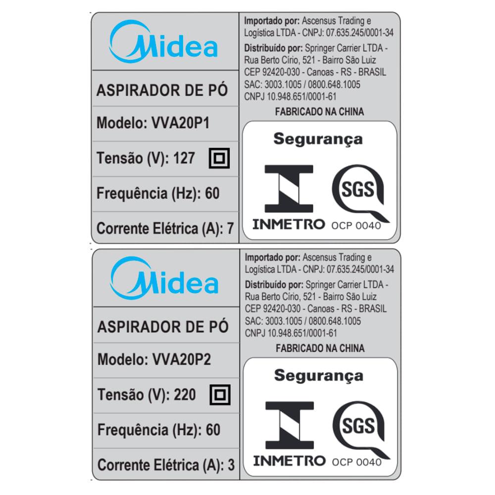 Aspirador de Pó Vertical PowerDust Midea Preto - 10
