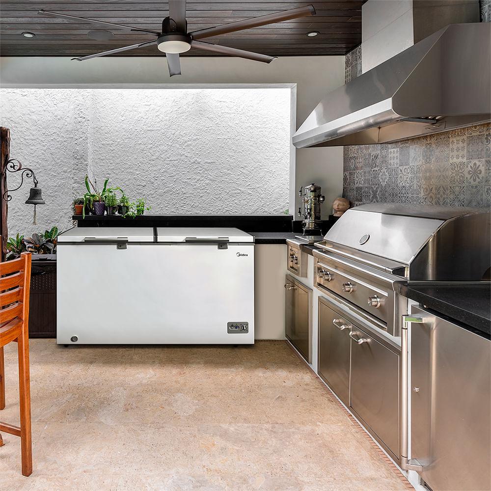 Freezer Horizontal 2 portas 362L 3 em 1 Branco Midea - 7