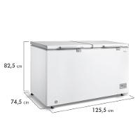 Freezer Horizontal 2 portas 362L 3 em 1 Branco Midea