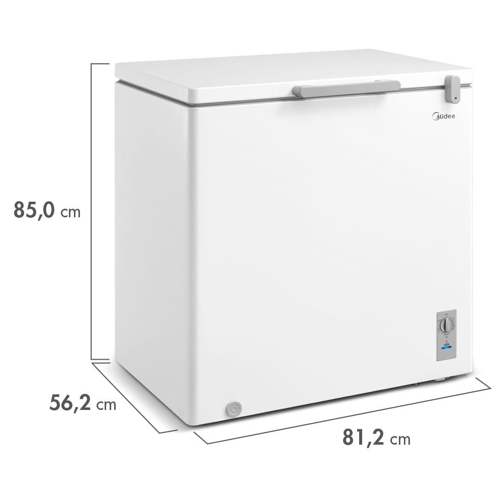 Freezer Horizontal 1 Porta Branco 200L Midea - 5