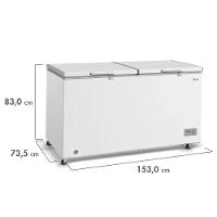 Freezer Horizontal 2 portas Branco 508L Midea - 2
