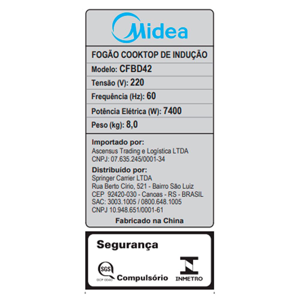 Cooktop 4 Bocas de Indução Dual Freezone Midea - 10