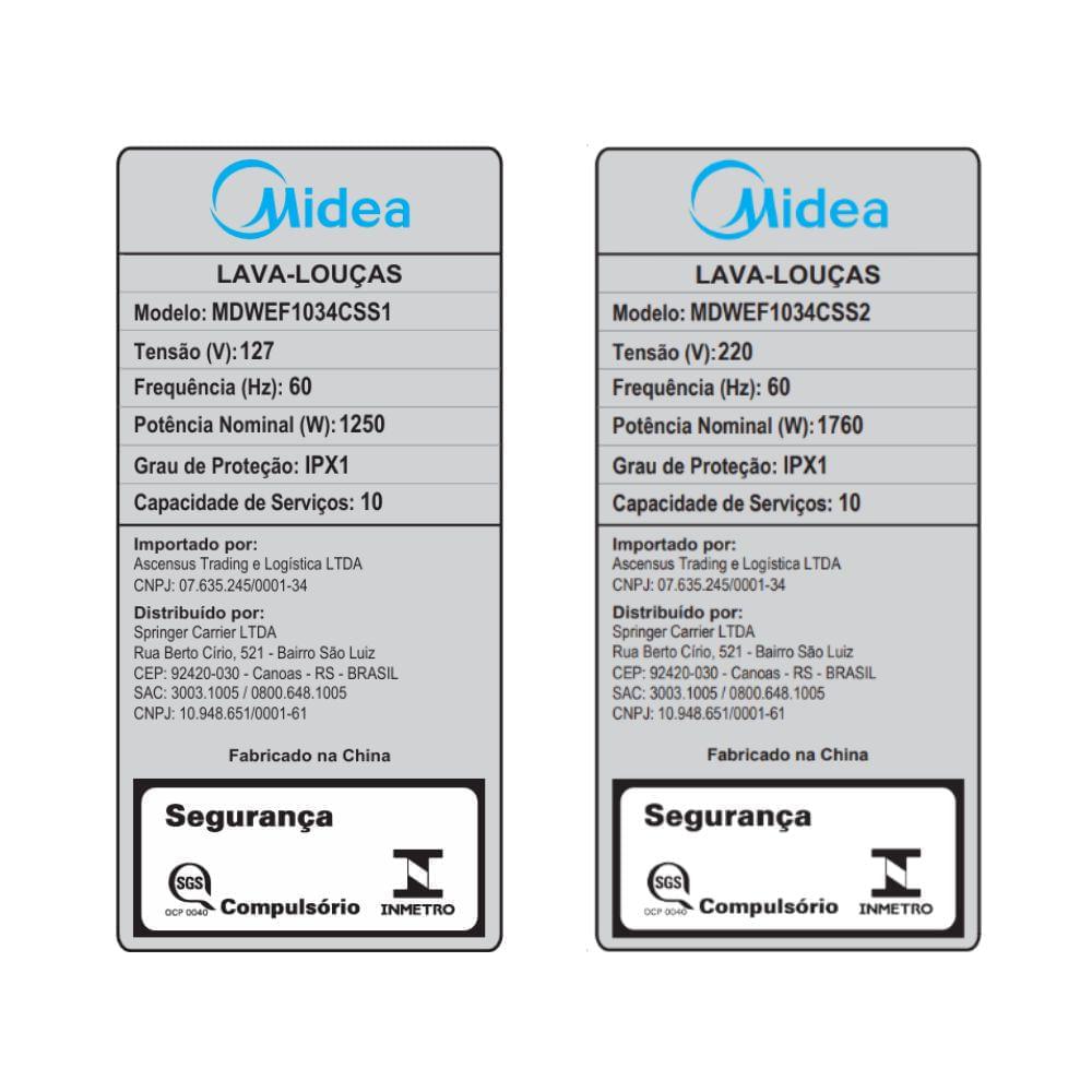 Lava Louças 10 Serviços Inox SmartHome Midea - 8