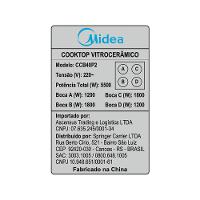 Cooktop 4 Bocas Elétrico Vitrocerâmico Midea - 7