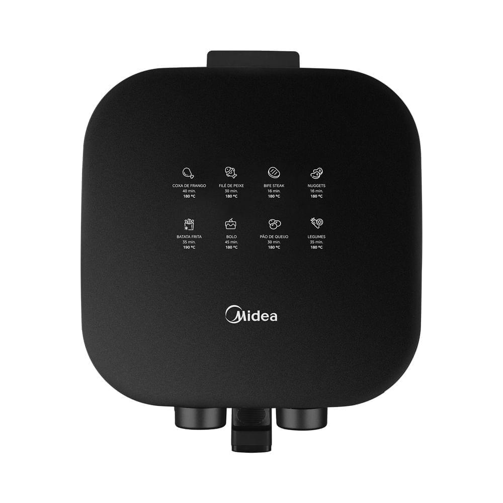 Fritadeira Air Fryer 5,5L Cyclone Preto e Inox Midea - 1