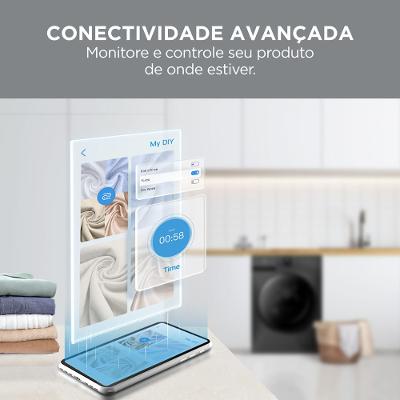 Lava e Seca 11kg Titanium Slim HealthGuard Conectada Midea