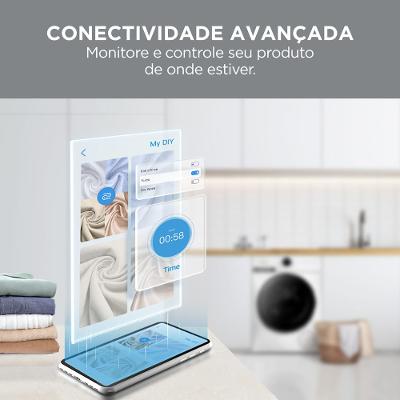 Máquina de Lavar 11kg Branca Slim HealthGuard Conectada Midea
