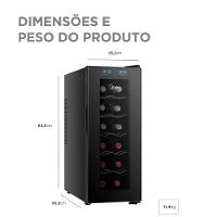 Adega Climatizada de Vinho 12 Garrafas Bivolt Midea