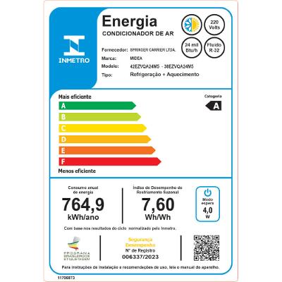 Ar Condicionado Split 24.000 BTUs Inverter AI Ecomaster Q/F Midea