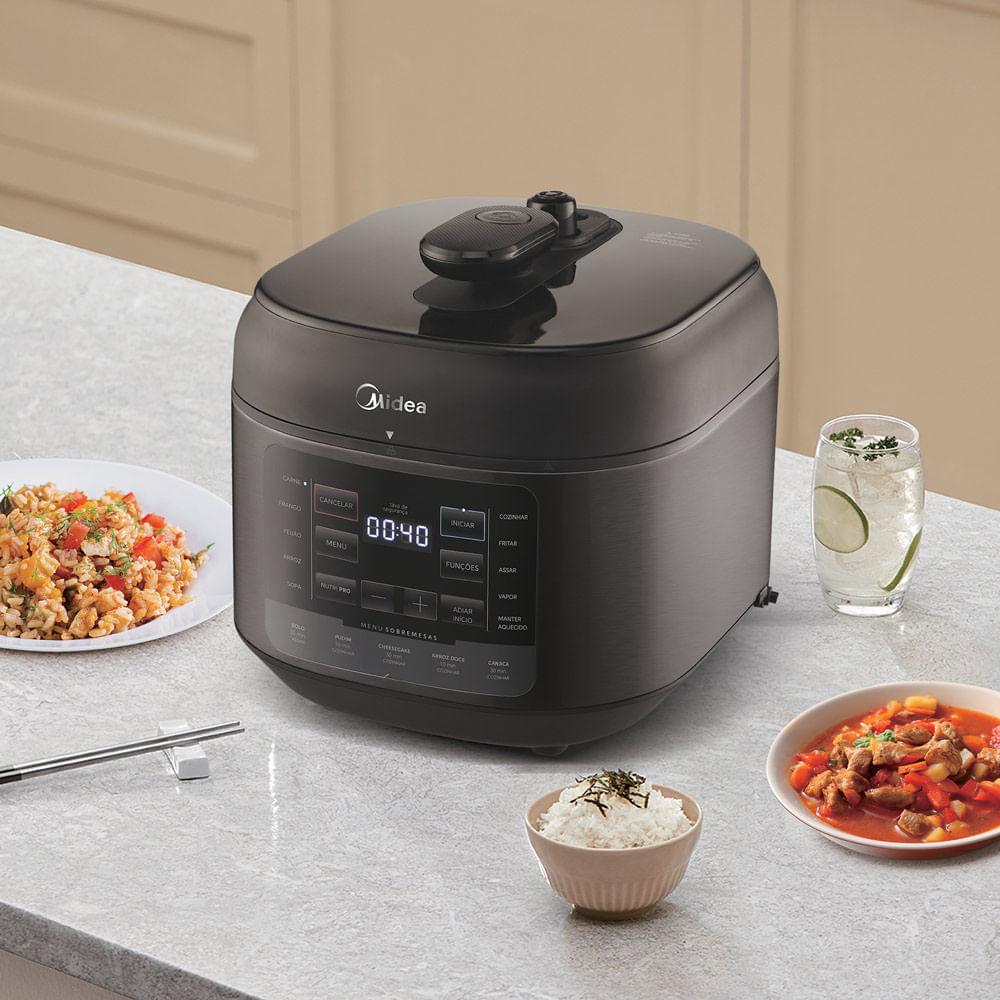 Panela de Pressão Elétrica 5L NutriPro Preta Midea - 5