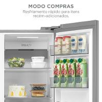 Geladeira Side by Side 570L Dispenser Água e Gelo Inverter cor Inox Midea - 3