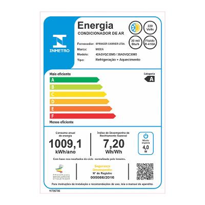 Ar Condicionado Split 30000 BTUs Inverter XtremeSave Quente e Frio Midea