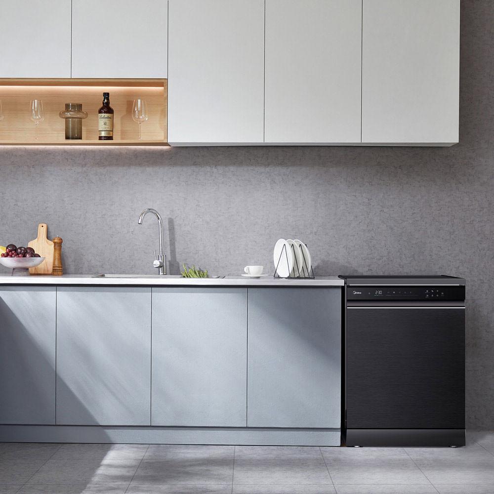 Lava Louças 14 Serviços Black Inox SmartHome Midea - 7