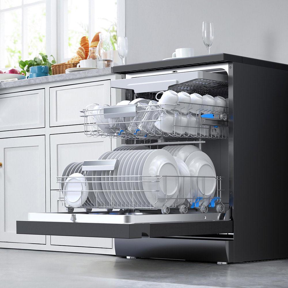 Lava Louças 14 Serviços Black Inox SmartHome Midea - 8