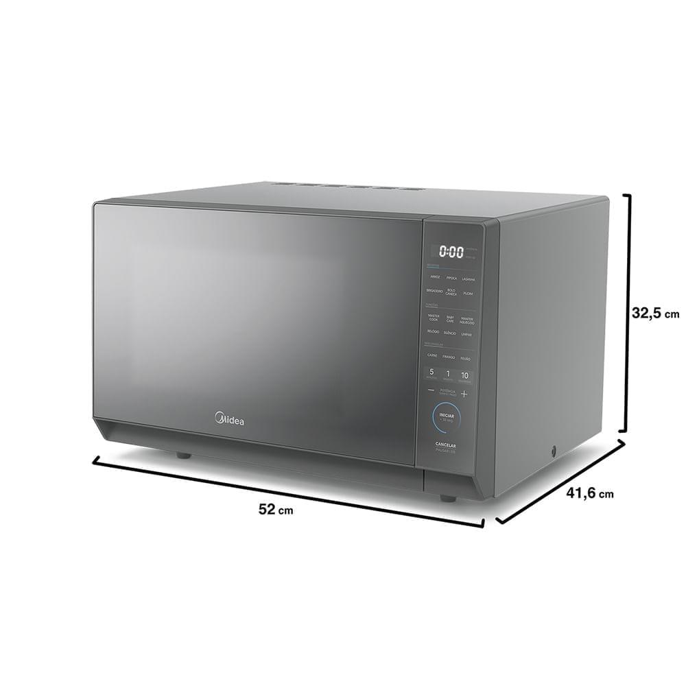 Micro-ondas 35L Prata Porta Espelhada MasterCook Midea - 3