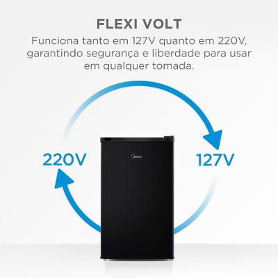 Frigobar 124 Litros Black Edition Inverter Bivolt Midea