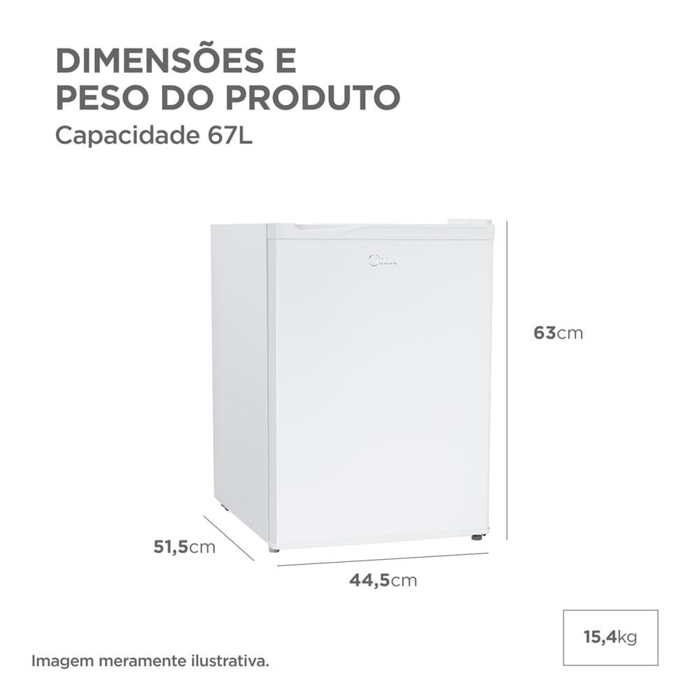 Frigobar Branco 67L Inverter Bivolt Midea - 9