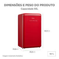 Frigobar Retrô Vermelho 93L Inverter Bivolt Midea - 10