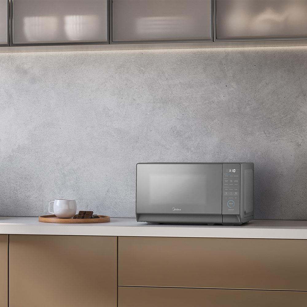 Micro-Ondas 20L Prata Porta Espelhada MasterCook Midea - 4