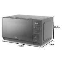 Micro-Ondas 20L Prata Porta Espelhada MasterCook Midea - 5