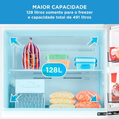 Geladeira Frost Free Duplex 491L Inverter Cor Inox Midea