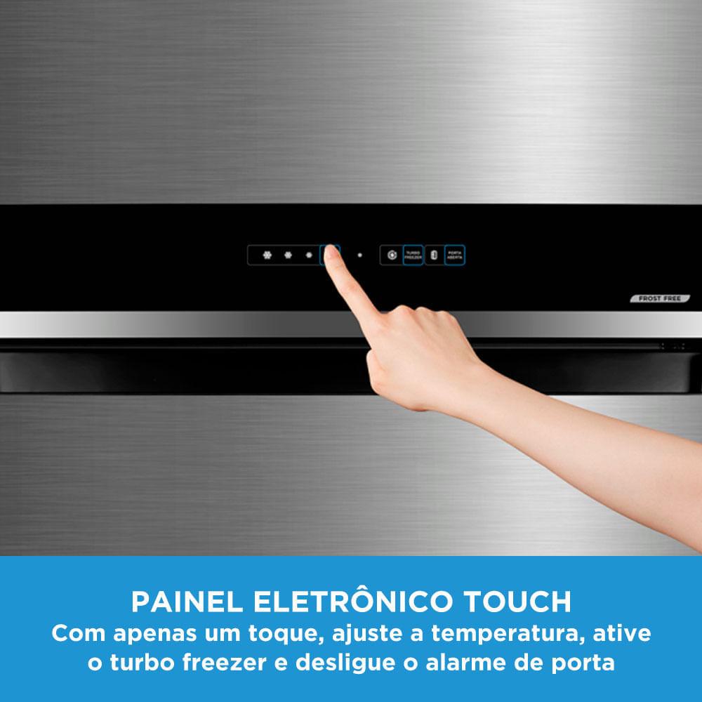 Geladeira Frost Free Duplex 473L Inverter Cor Inox Midea - 4