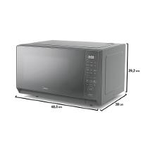 Micro-ondas 27L Prata Porta Espelhada MasterCook Midea - 3