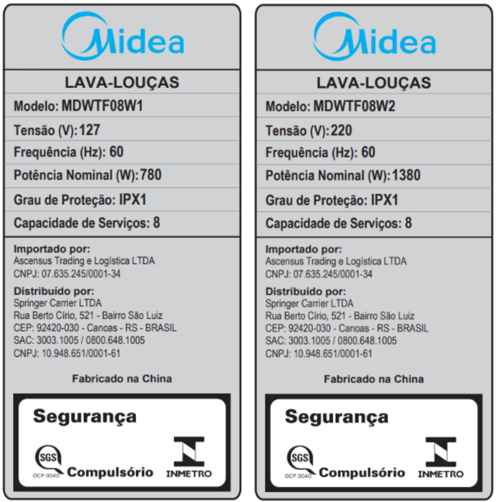 Lava Louças 8 Serviços Branca Touch Plus Midea - 7