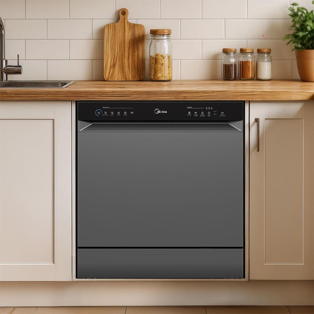 Lava Louças 8 Serviços Cinza Touch Plus Midea - 4