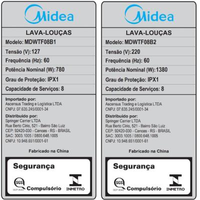 Lava Louças 8 Serviços Cinza Touch Plus Midea