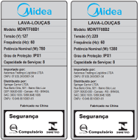 Lava Louças 8 Serviços Cinza Touch Plus Midea - 7