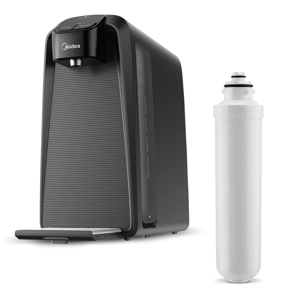Kit Purificador de Água SlimPure Cinza + 1 filtro refil Midea - 1