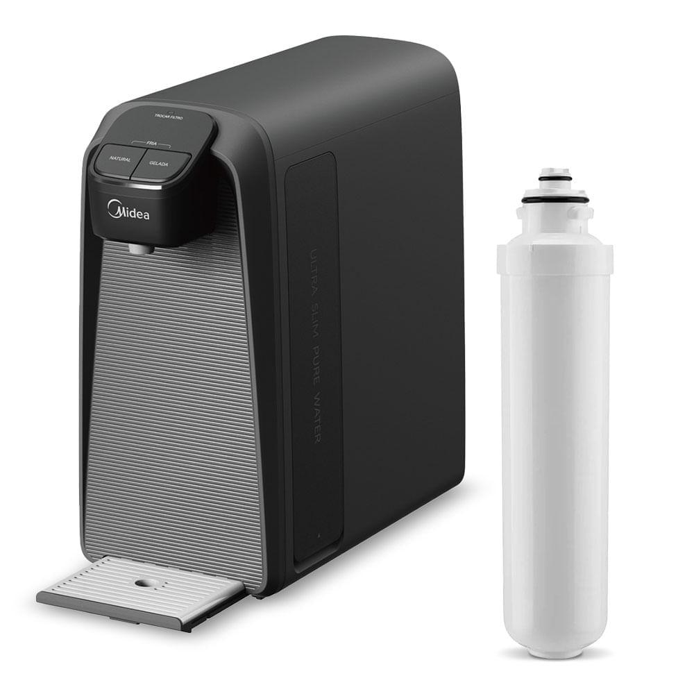 Kit Purificador de Água SlimPure Cinza + 1 filtro refil Midea - 3