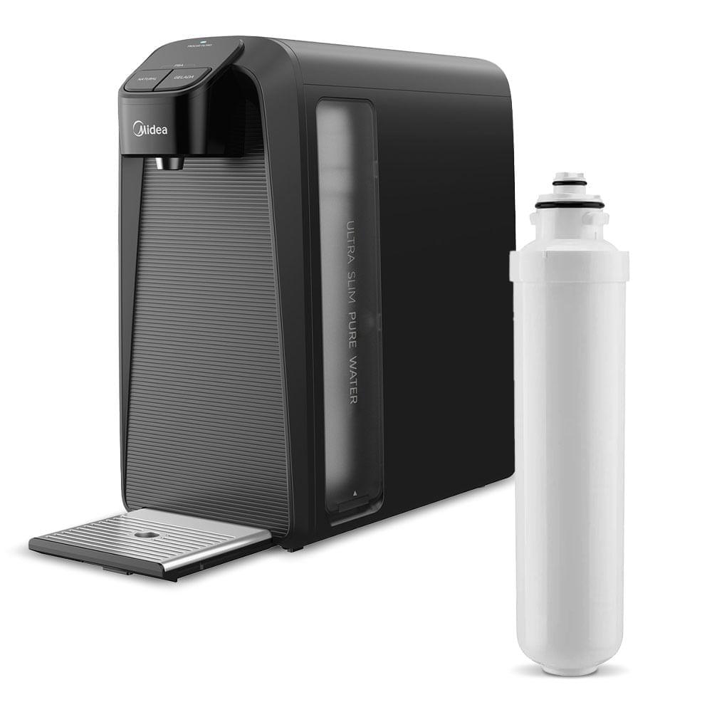 Kit Purificador de Água SlimPure Cinza + 1 filtro refil Midea - 4