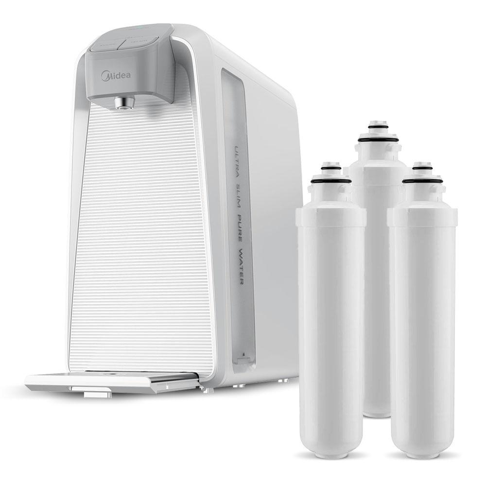 Kit Purificador de Água SlimPure Branco + 3 filtros refis Midea - 2