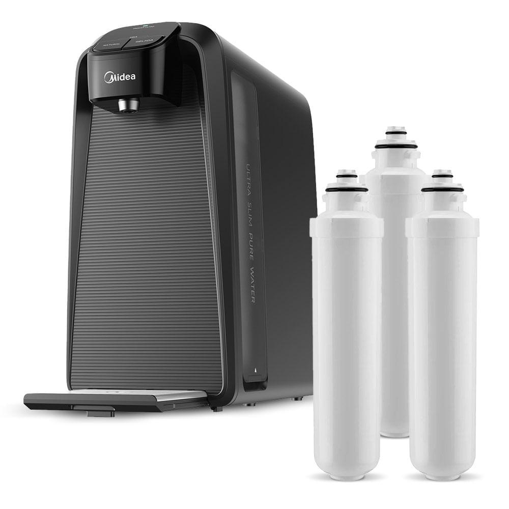 Kit Purificador de Água SlimPure Cinza + 3 filtros refis Midea - 2