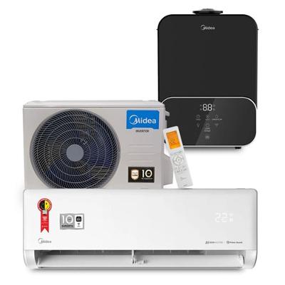 Kit Ar Condicionado Split 9.000 BTUs Inverter AI Ecomaster Frio + Umidificador Master Connect 6L Bivolt Midea