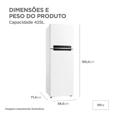 Geladeira Frost Free Duplex 425L Inverter Branca Midea