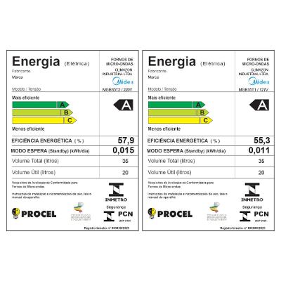 Micro-ondas de Embutir 35L Touch Preto Midea