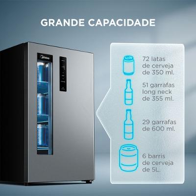Cervejeira Frost Free 82L Prata Midea