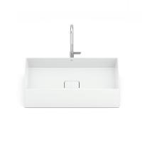 Cuba De Apoio S Mesa 51x36cm Roca T6 Terra Branco A32787z000