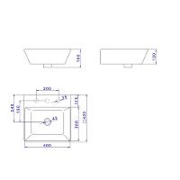 Cuba De Apoio Deca Quadrada C/Mesa 420 mm Ebano L.270.94 - 3