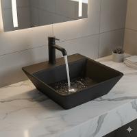 Cuba De Apoio Deca Quadrada C/Mesa 420 mm Ebano L.270.94 - 4