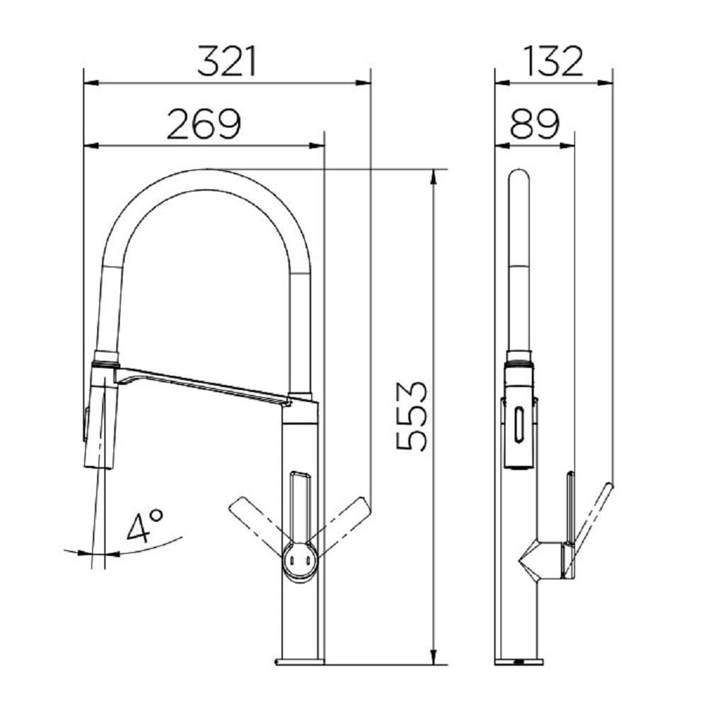 Torneira Monocomando Cozinha Docol Doc Cr Black 90006957057 - 2