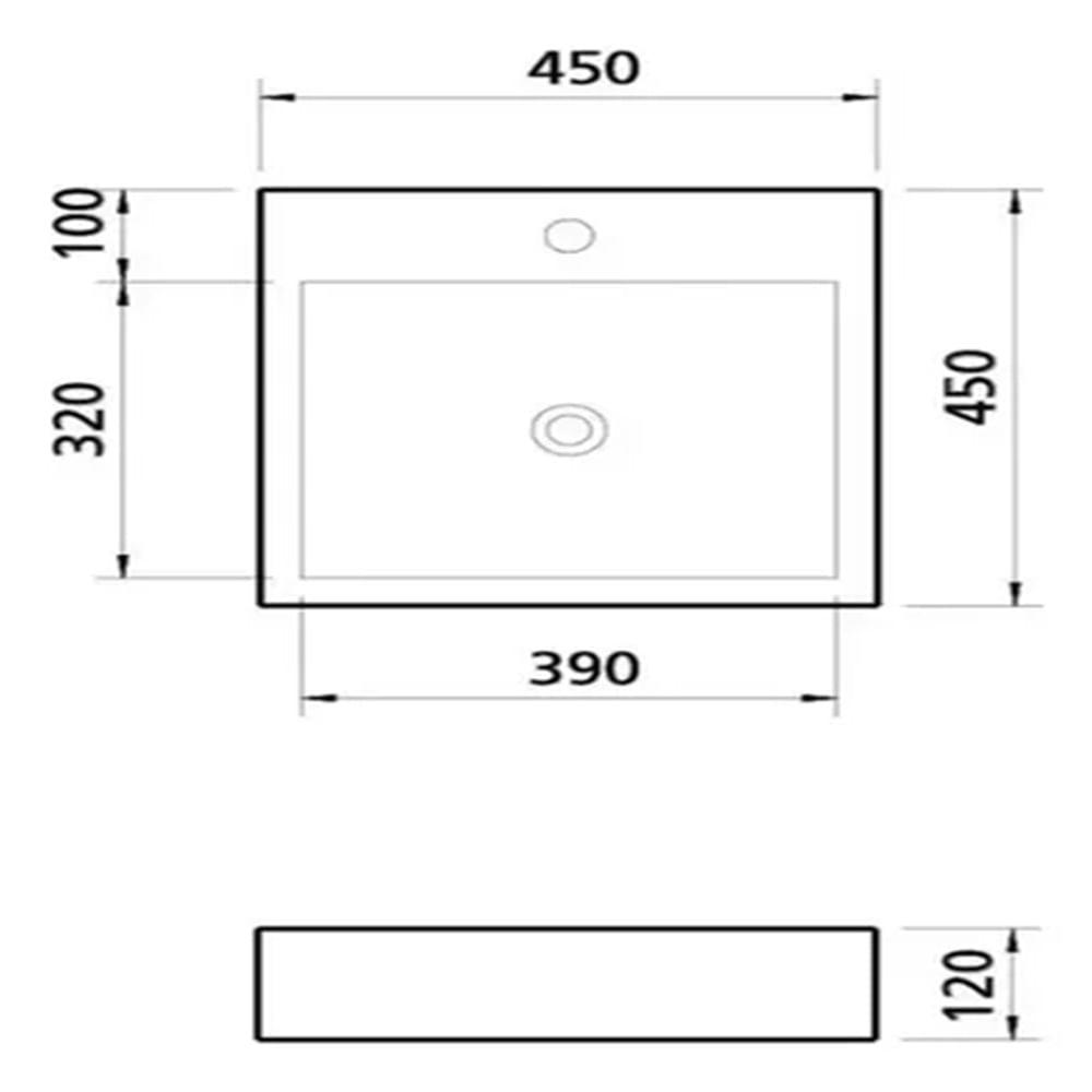 Cuba De Apoio Tramontina Aço Inox 45x45 Acetinado 94130/107 - 2