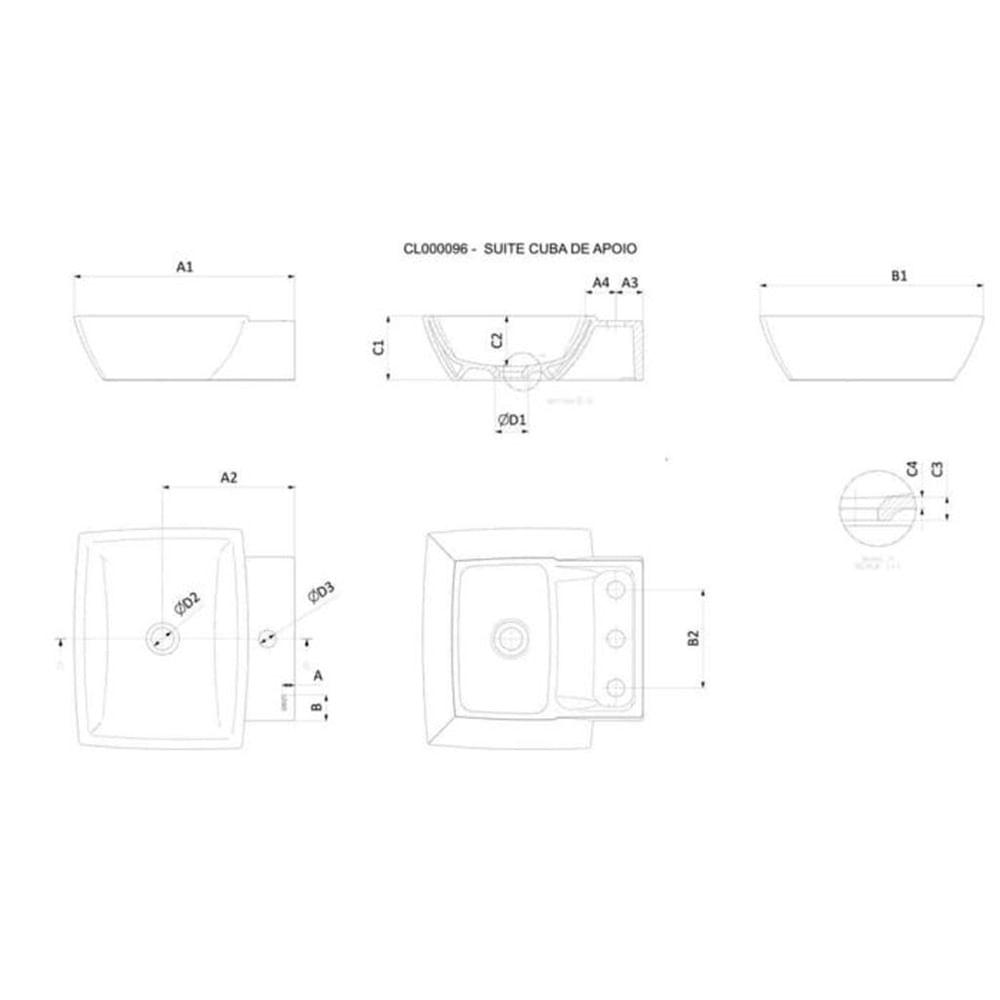 Cuba De Apoio Incepa Ap Ret C/Mesa Suite Br 1370730012100 - 2