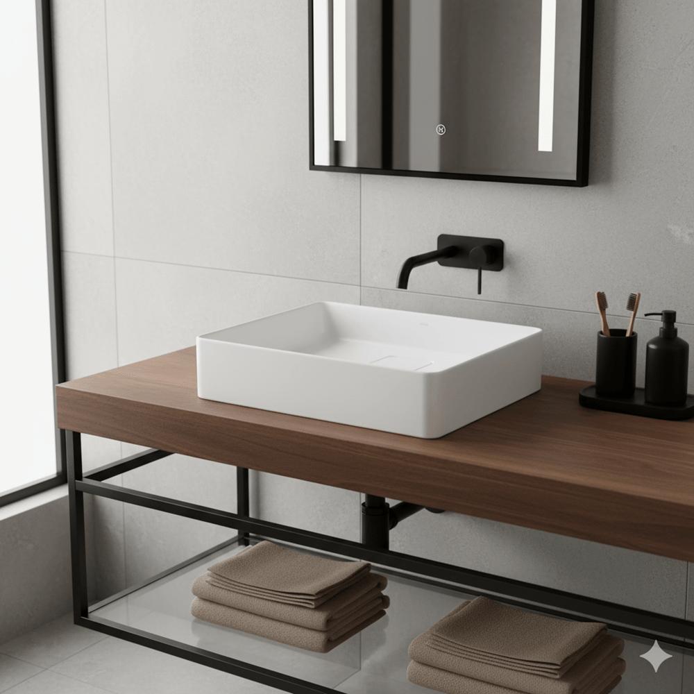 Cuba De Apoio Retangular 50x40 Docolflow Branca 12021182026 - 2