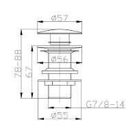 Válvula Dax Click P/Lavatório C/Tampa Redonda Cinza Dax-1013-gr - 4