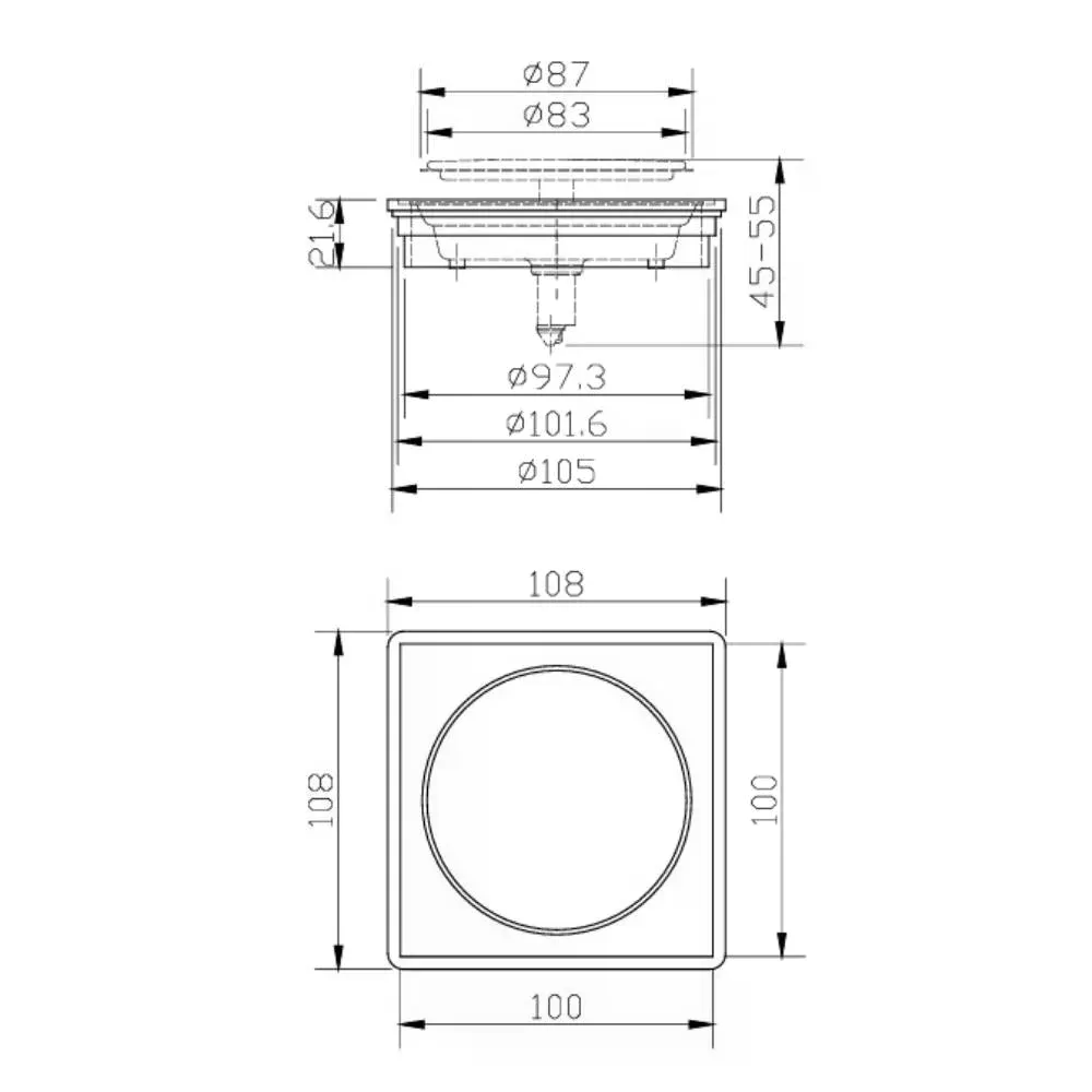 Ralo Dax 10x10 Click Cinza Dax-rc-10-gr - 4